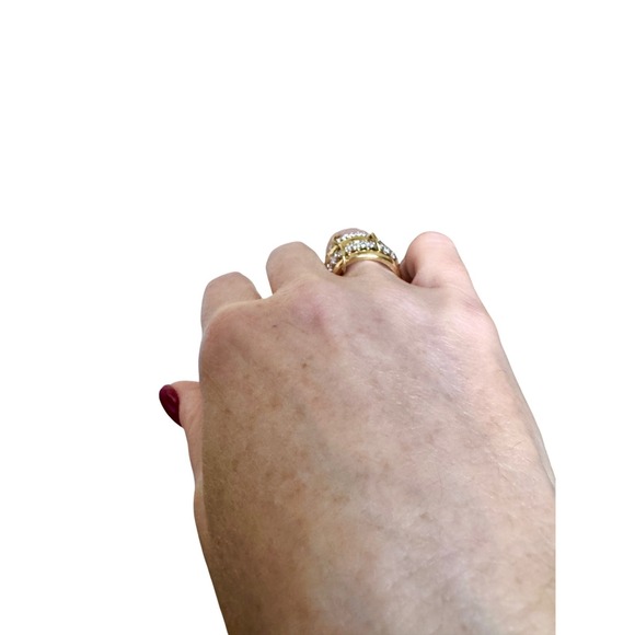 Stackable Mixed Cubic Zirconia Pave‎ Band Ring 14k Tarnish resistant size 6 - Picture 7 of 7
